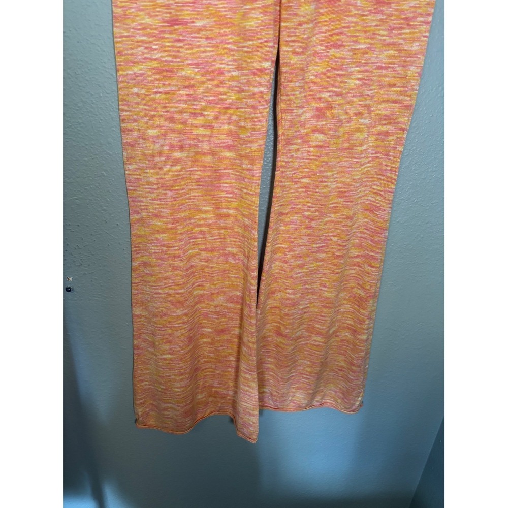 NWT Callahan Knitwear Space Dye Flare Pants Pink Orange Size XL Lounge - Picture 5 of 9